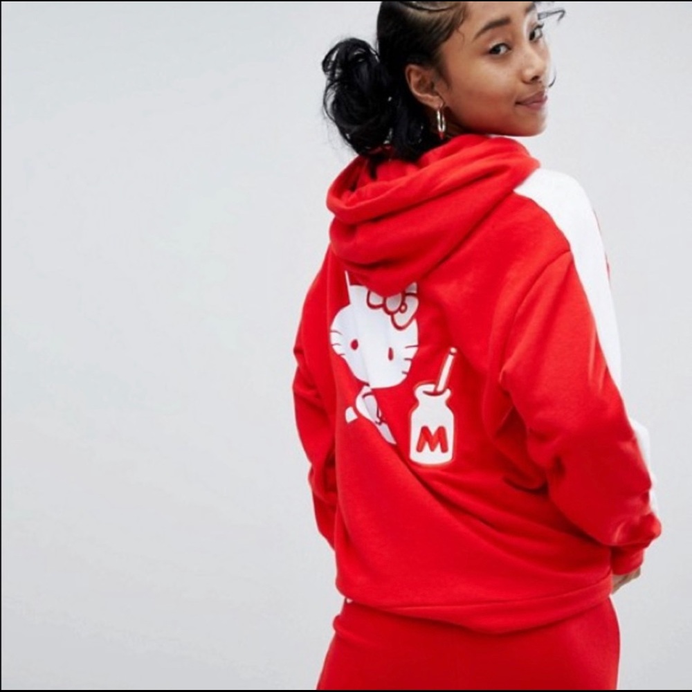 Puma sweatshirt that’s been designed in collaboration with Hello Kitty.